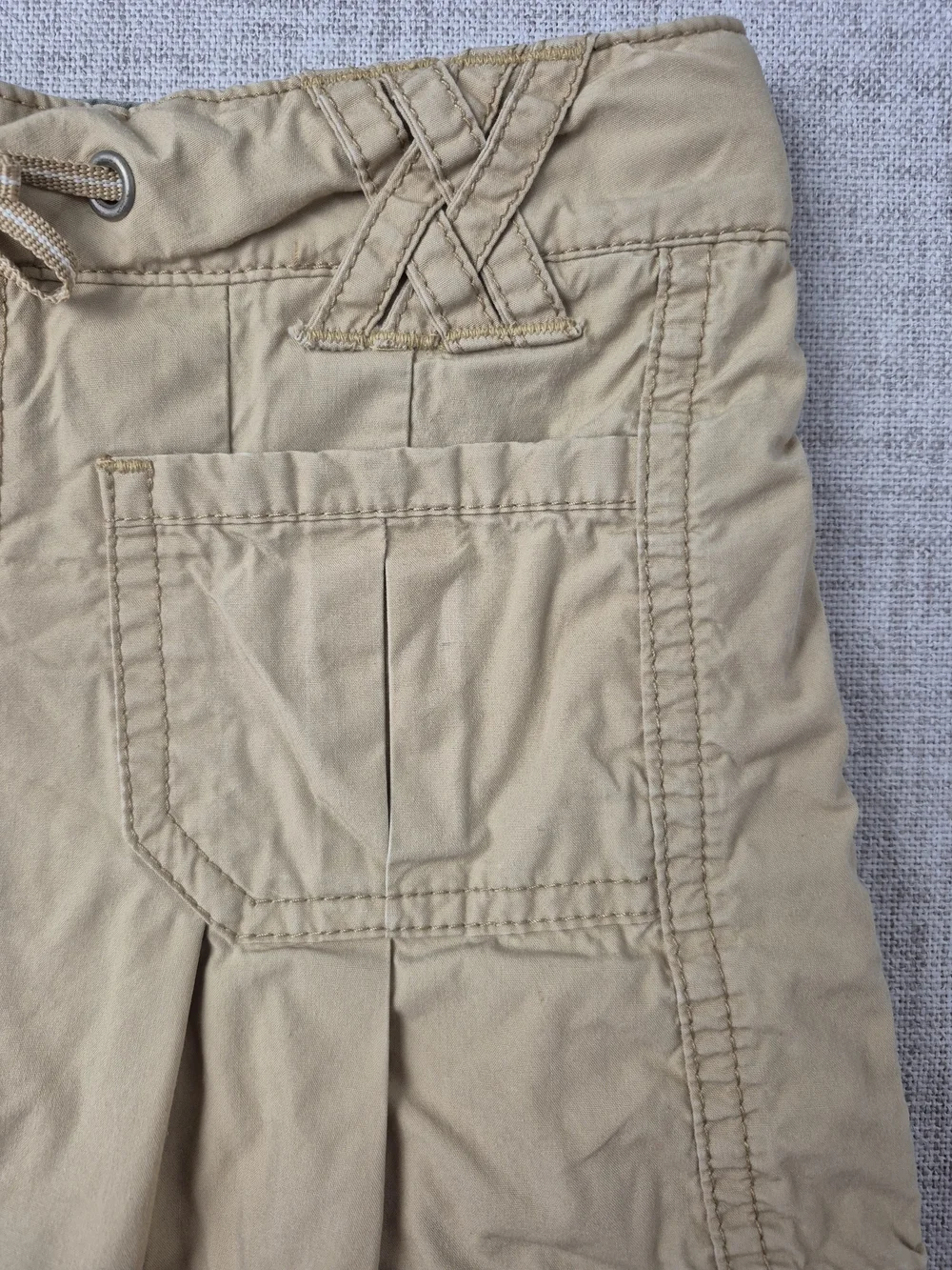 Vintage Y2K GAP Kids Khaki Cargo Skort Size 4 Pleated Mini Skirt 2005